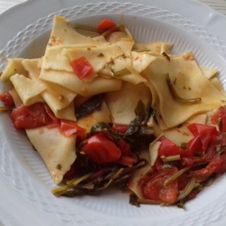 ricetta maltagliati con rucola
