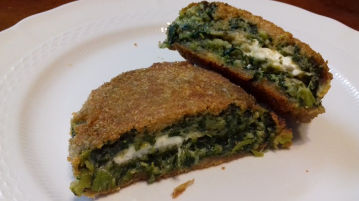 Schiacciatina di bietola tagliata