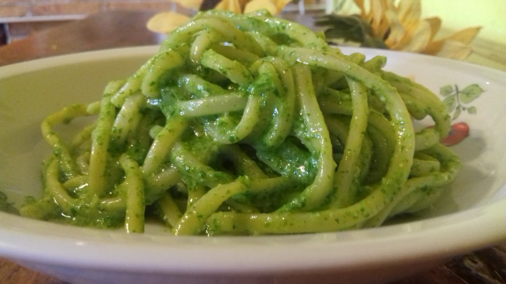 strangozzi al pesto di rucola