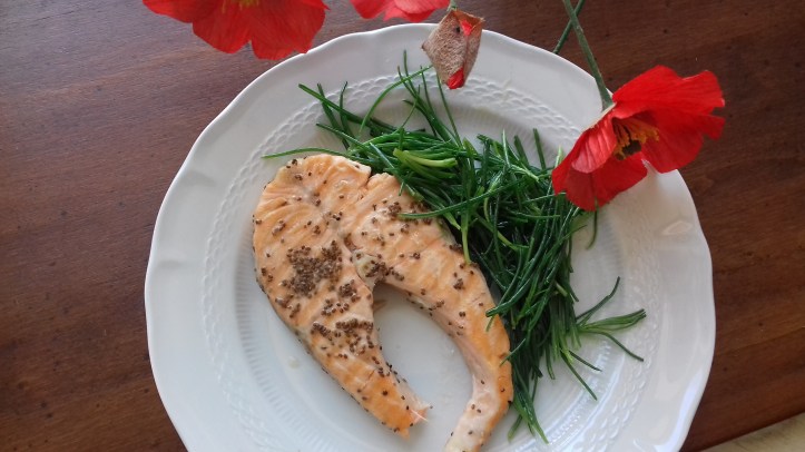 trancio con barba di frati in insalata